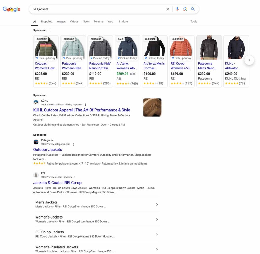 When you don't bid on your brand name